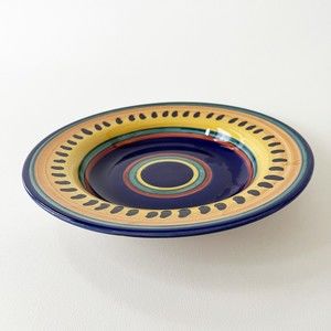 Pier 1 ITALIAN SWIRL Hand Painted Earthenware Colorful Soup Salad Pasta Bowl